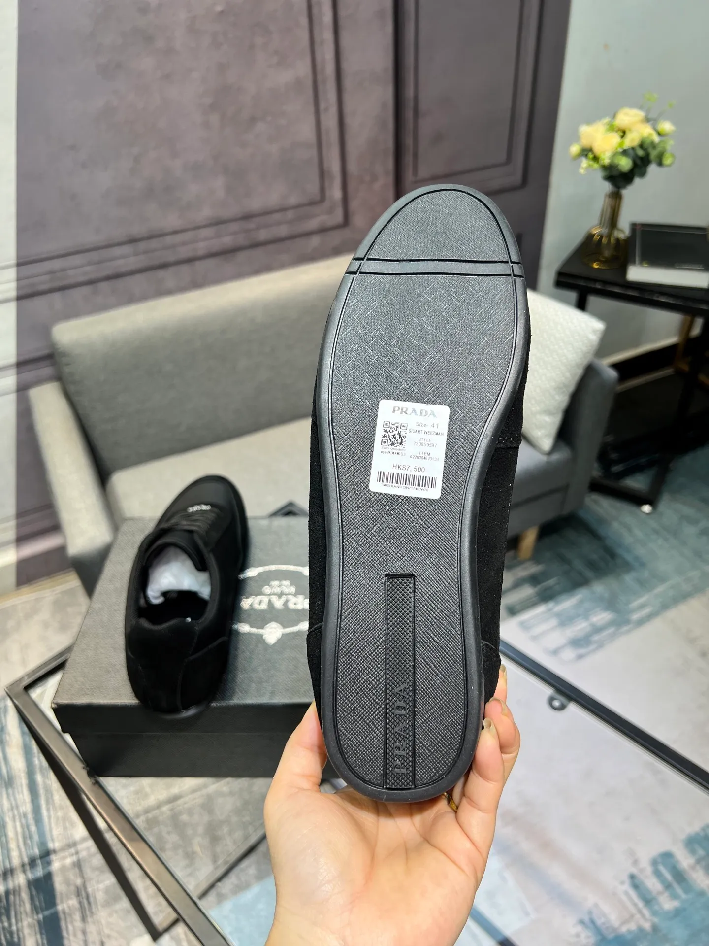 Men's shoes 💰440 PRADA (Prada) uses original cow suede, genuine leather lining, original foam wear-resistant soft outsole, casual sports version, young fashion, European and American trend, British style, actual picture color. Standard code: Men’s size 38/44 (45 can be customized)